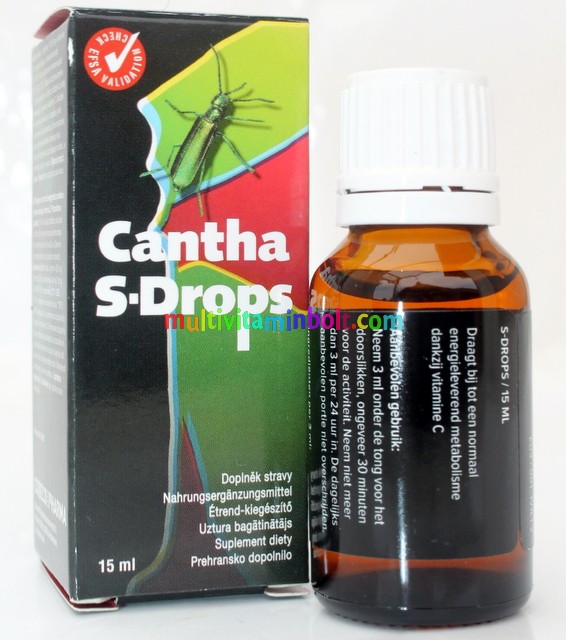 Cantha S-Drops 15 ml Vágyfokozó csepp, unisex, nőknek és férfiaknak is C-vitamin, L-arginin 