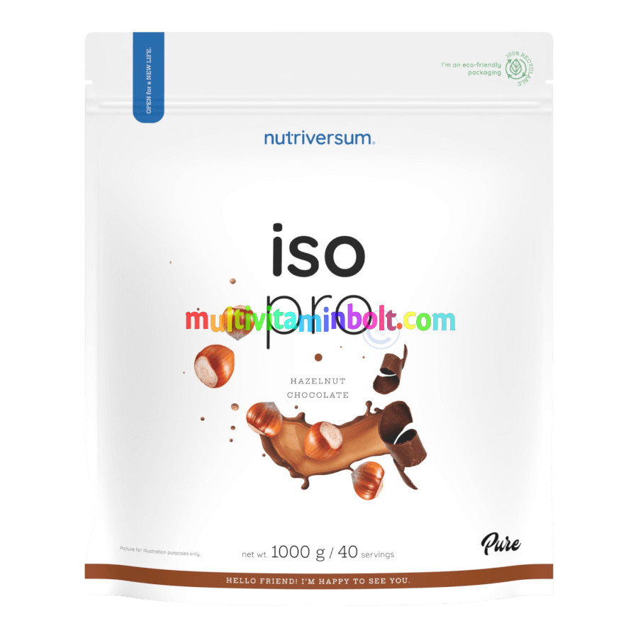 ISO PRO - 1000 g - mogyorós-csokoládé - Nutriversum