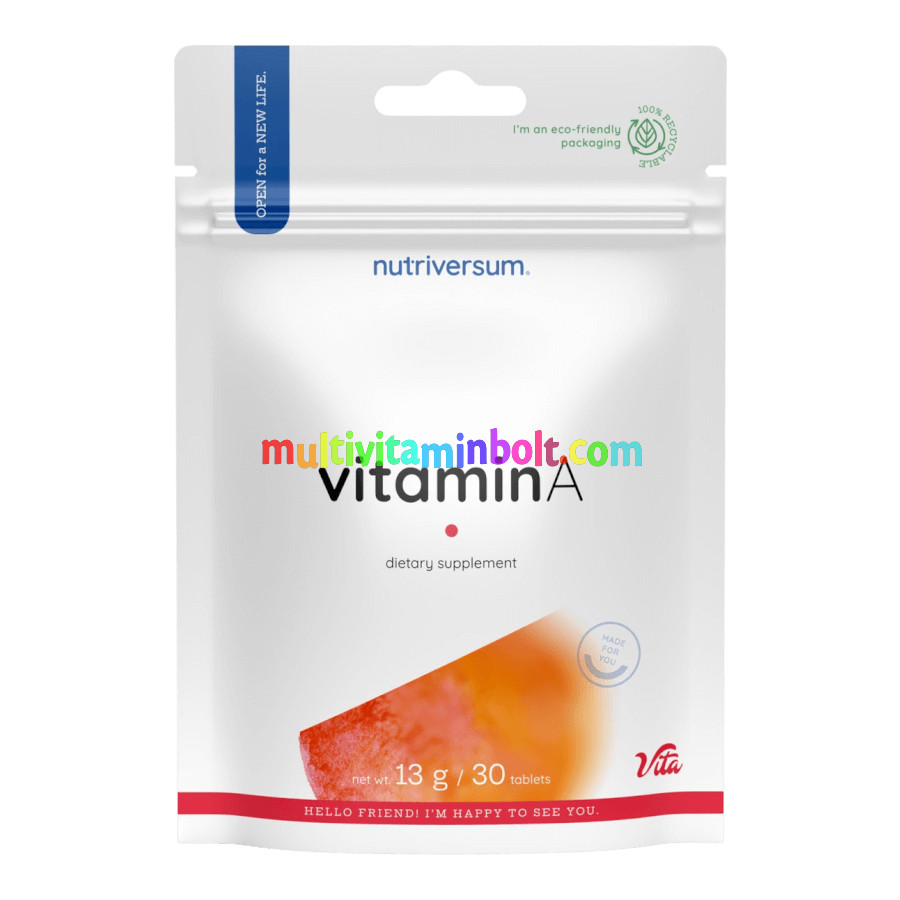 Vitamin A - 30 tabletta - Nutriversum