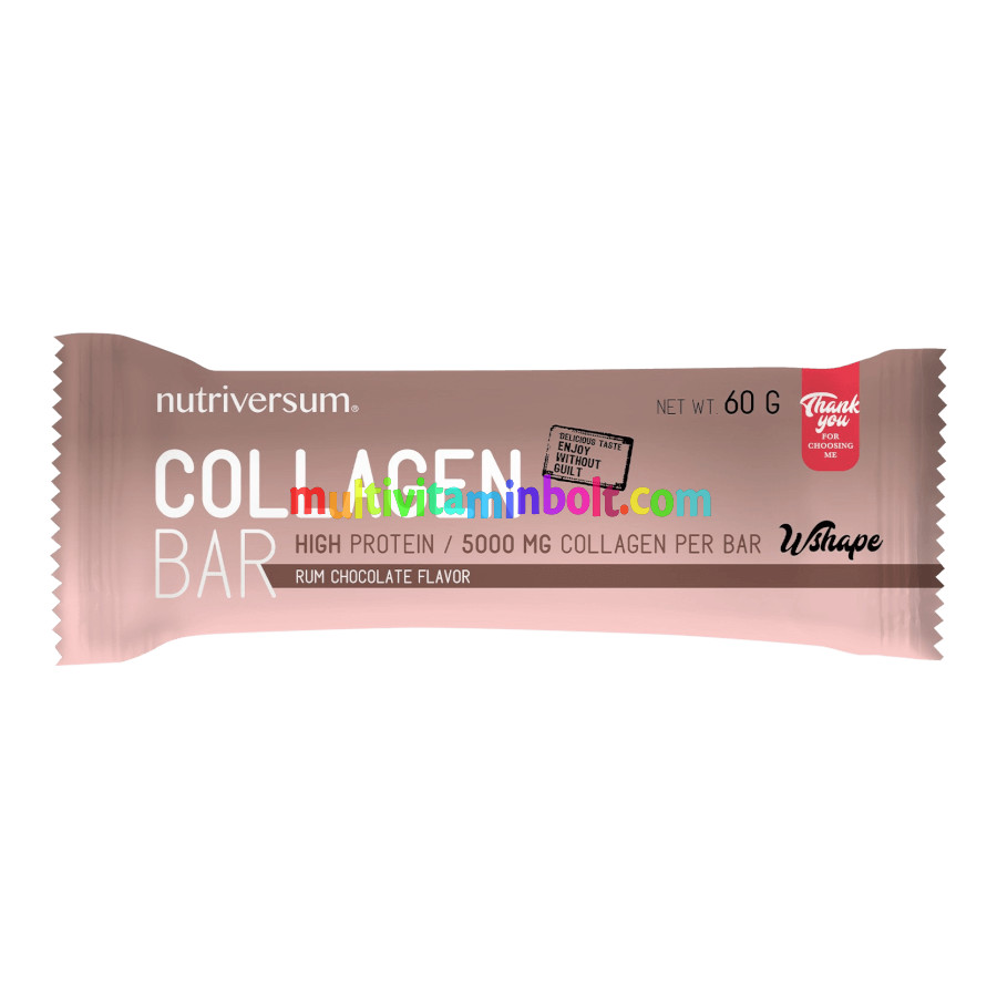 Collagen Bar - 60 g - WSHAPE - Nutriversum - Rumos csokoládé